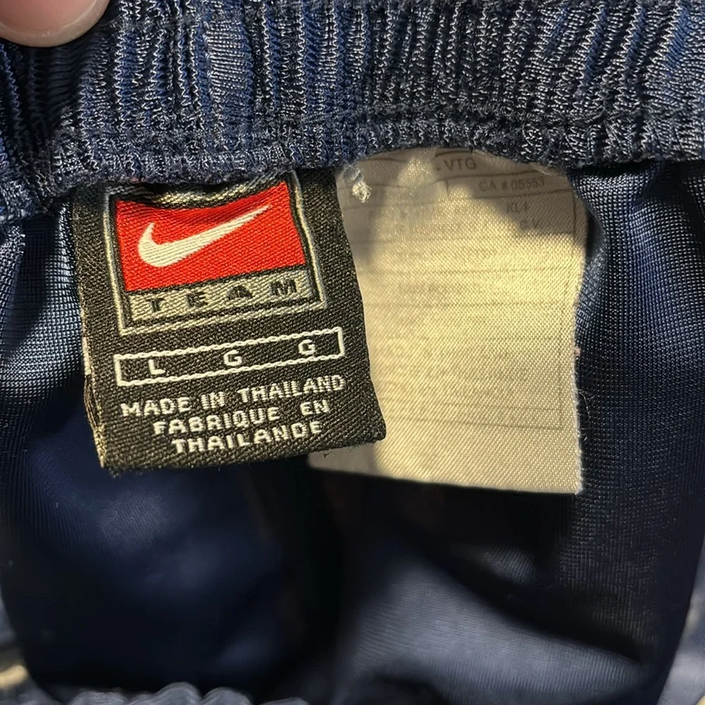 Vintage 90s Nike Large Snap Side Tear Away Basketball Pants Athletic Workout Gym